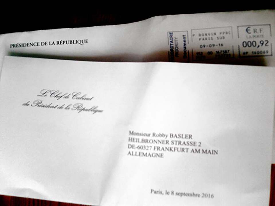 Robby Basler Briefumschlag